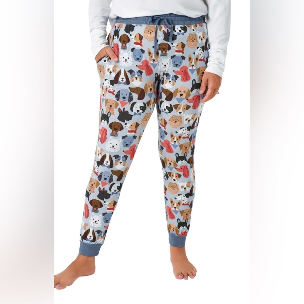 *New* Little Sleepies Gray 🐶 Puppy Parade Women’s Pajama Pants Size XL